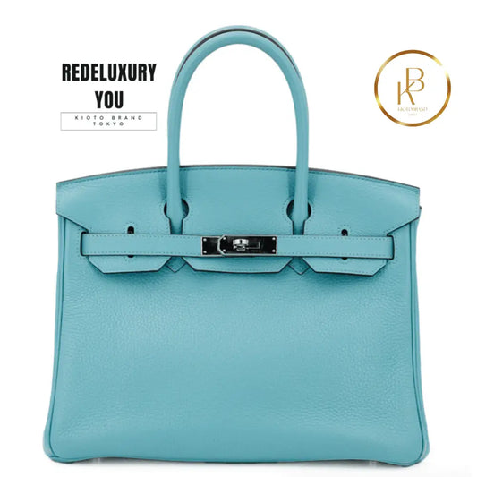 Birkin 30 Retourne Bleu Saint Cyr Clemence