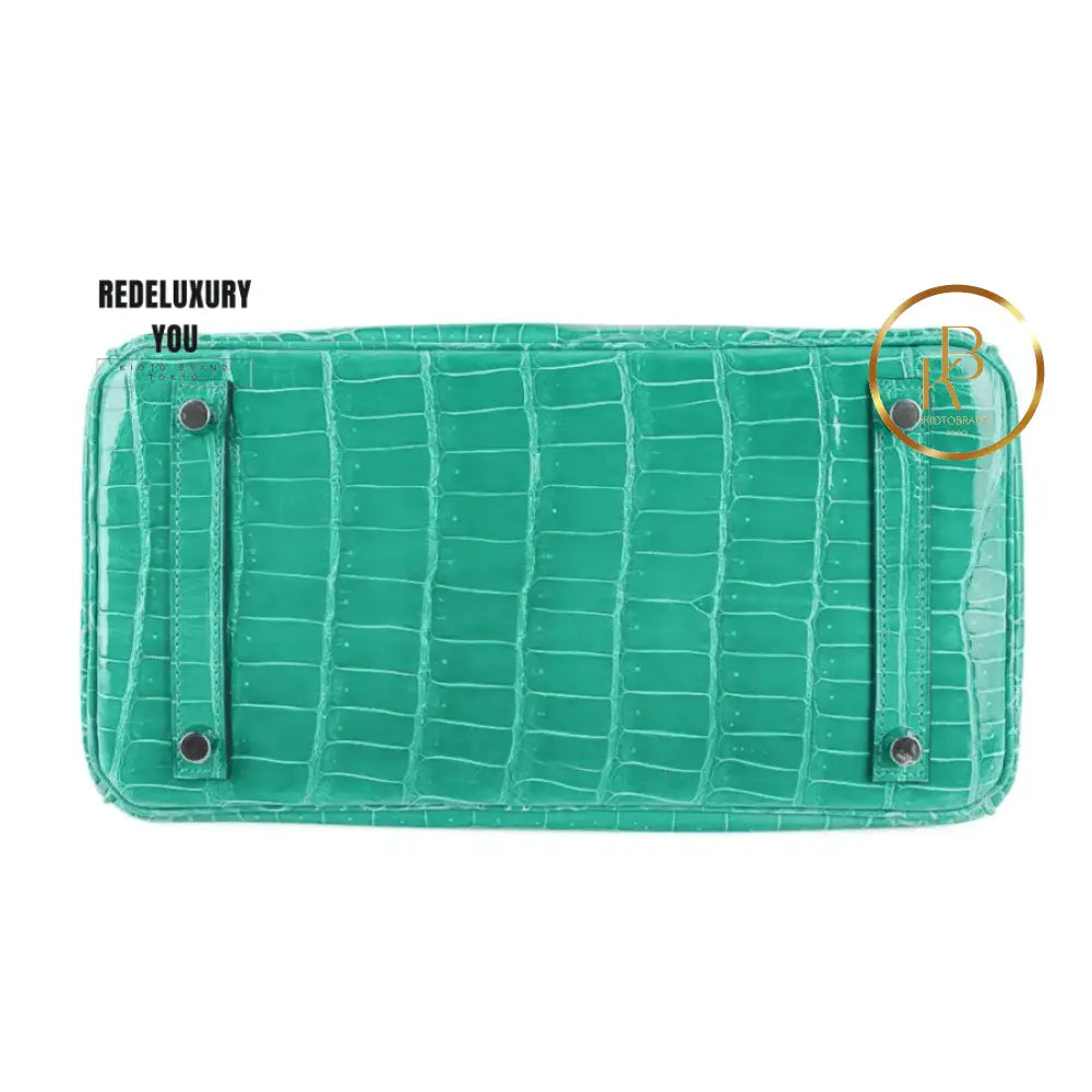 Birkin 30 Jade Porosus Crocodile