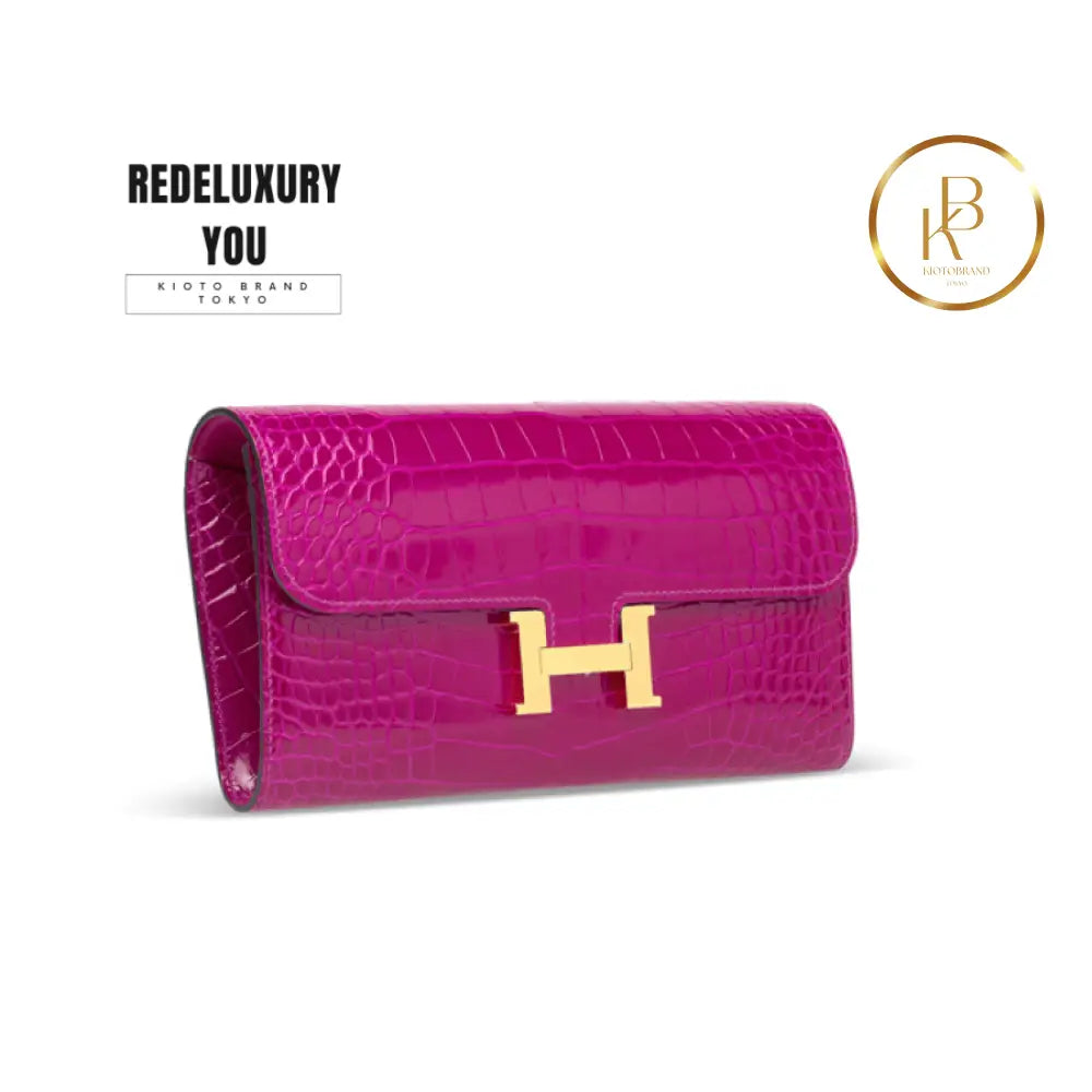 Constance To Go Shiny Rose Pourpre Alligator
