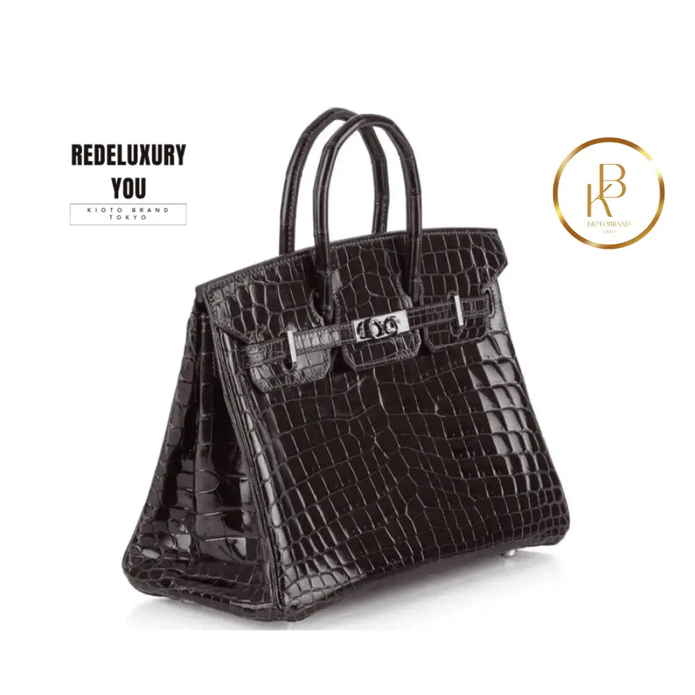 Birkin 25 Cacoan Shiny Niloticus Crocodile