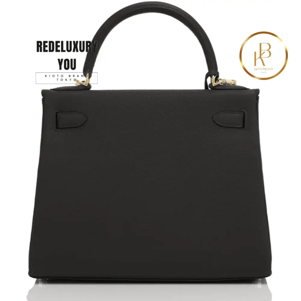 Kelly 28 Black Togo