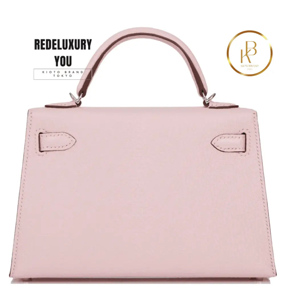 Kelly 20 Mini Sellier Rose Sakura Chèvre