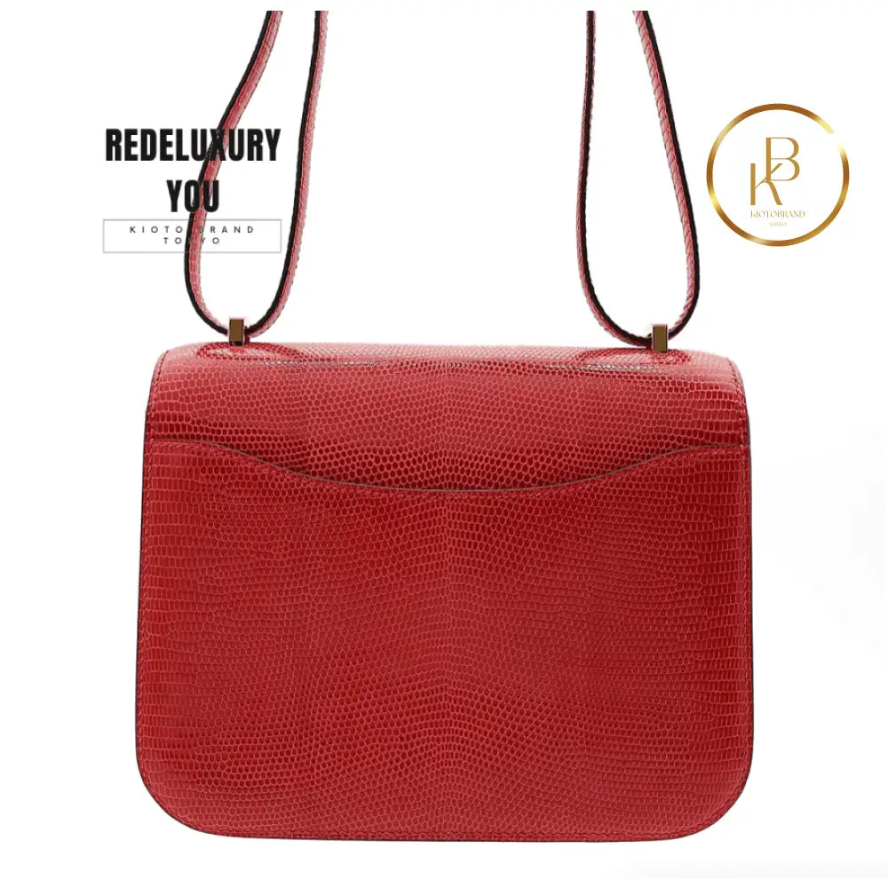 Lizard Constance Iii Mini 18 Rouge Exotique