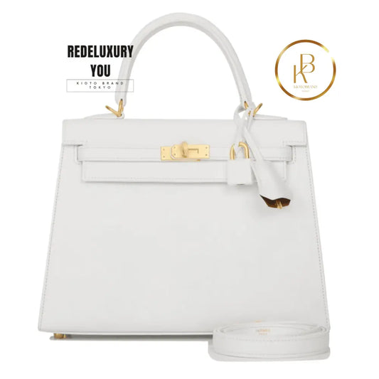 Kelly 25 Sellier White Verso