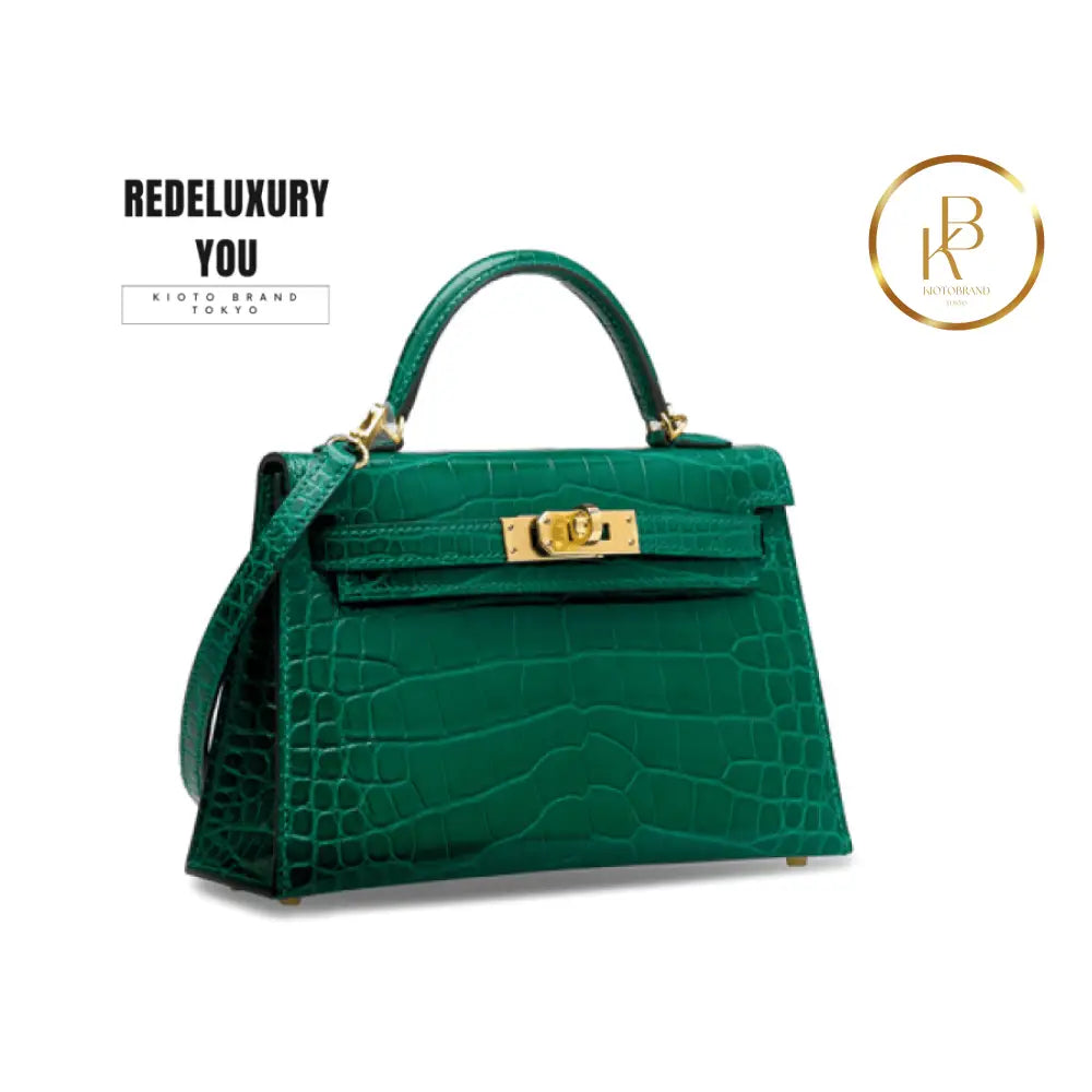 Kelly 20 Mini Ii Vert Emeraude Alligator