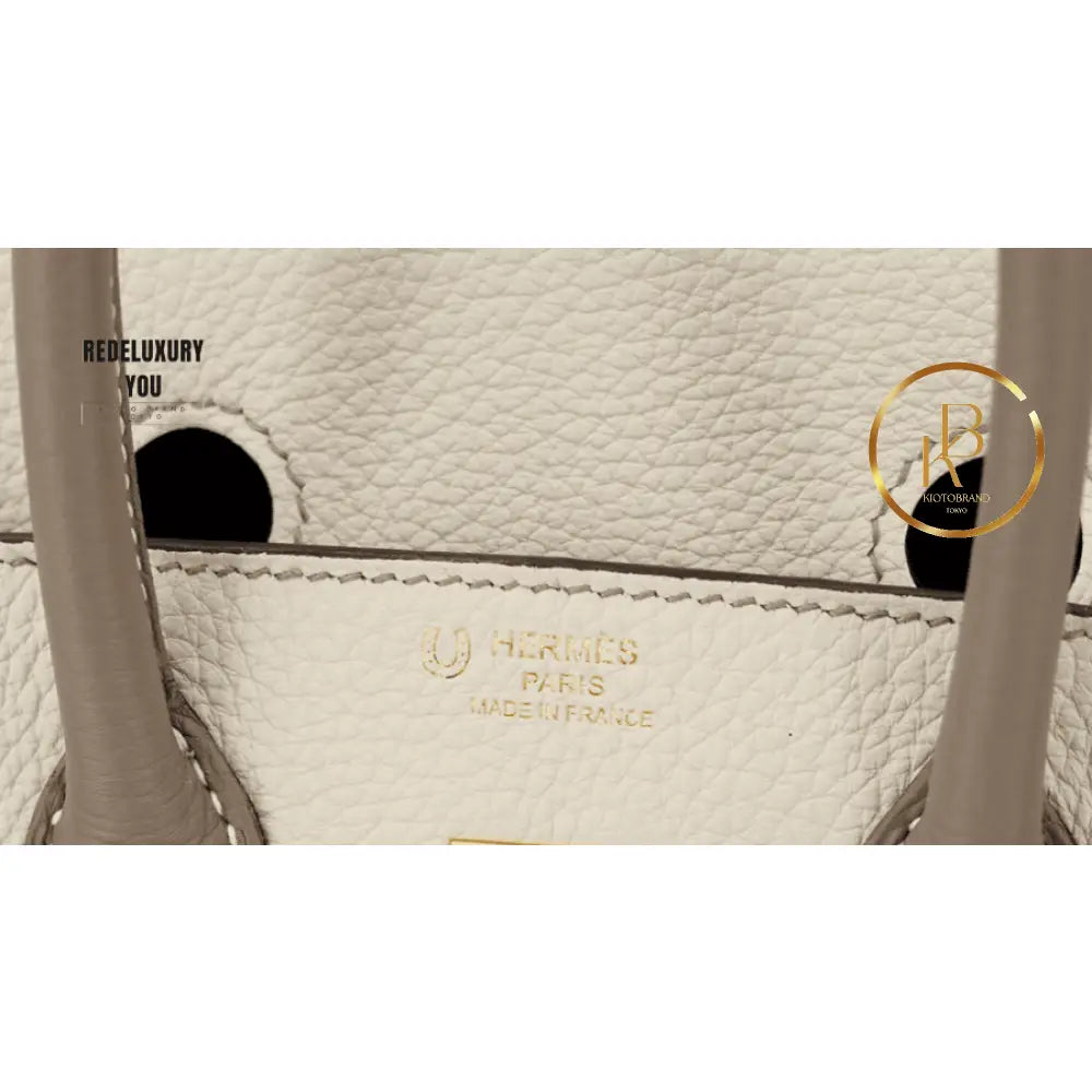 Birkin 25 Craie And Gris Asphalte Togo (Special Order)