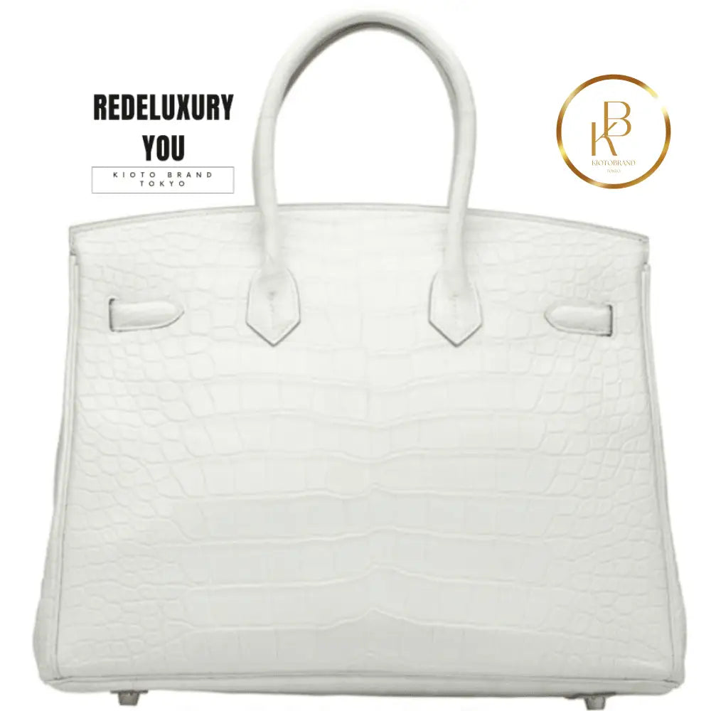 Birkin 35 Silver Nuage Alligator
