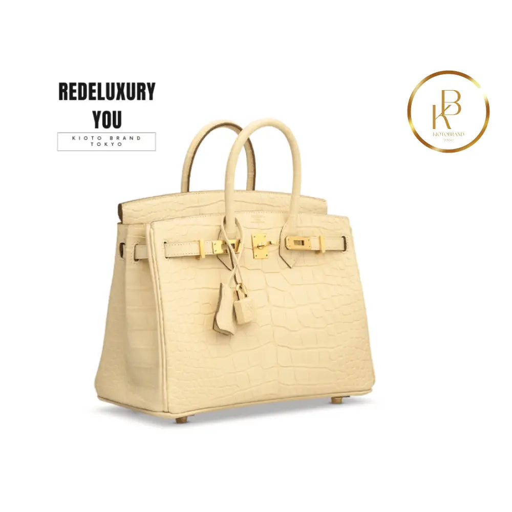 Birkin 25 Matte Vanille Alligator