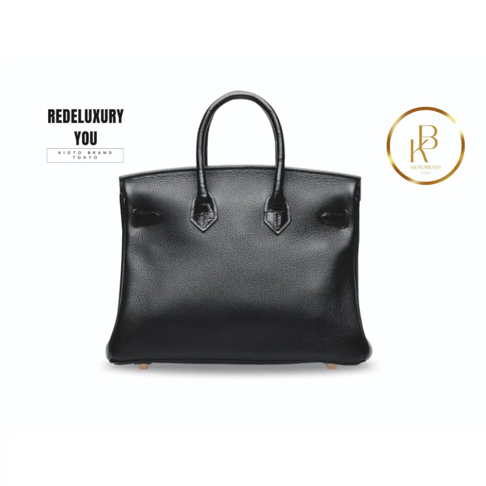 Birkin 25 Touch Shiny Black Nilo Croc & Novillo