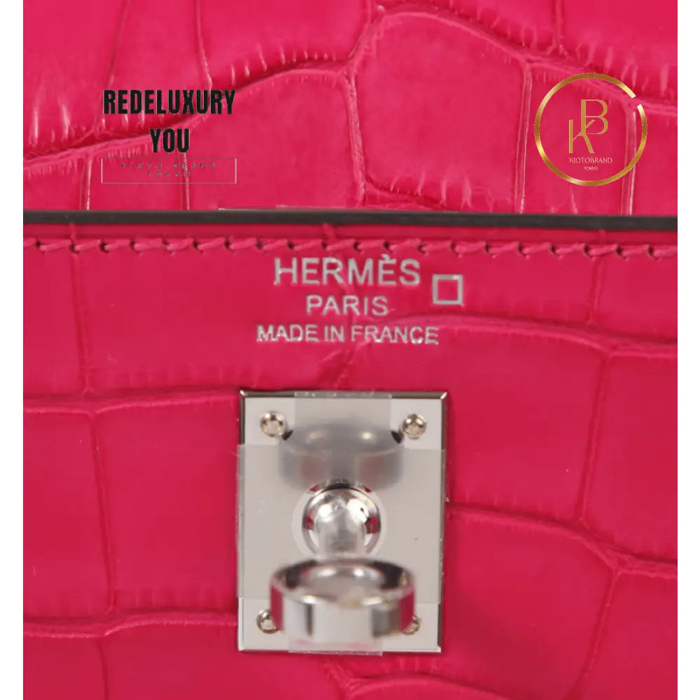 Kelly 25 Framboise Matte Alligator