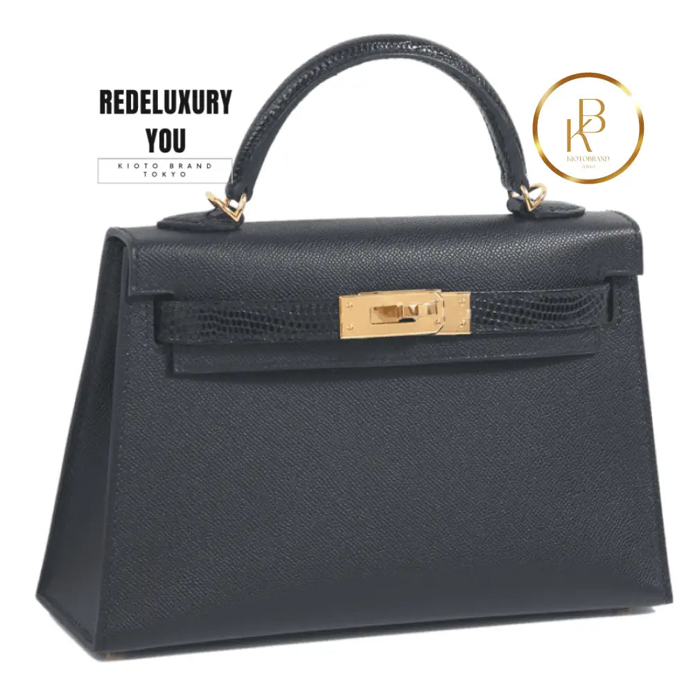 Kelly 20 Mini Ii Black Madame & Lizard