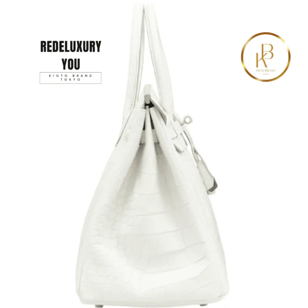 Birkin 35 Silver Nuage Alligator