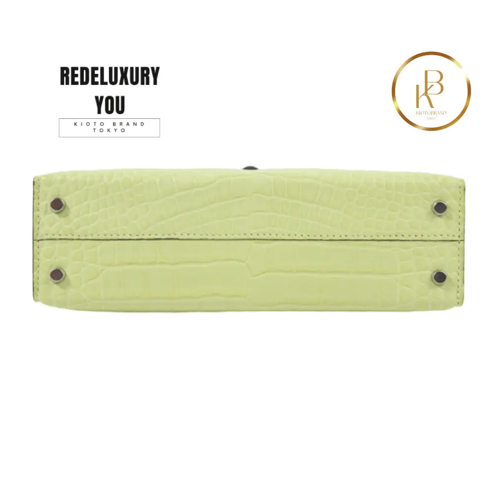 Kelly 20 Mini Ii Jaune Bourgeon Matte Alligator