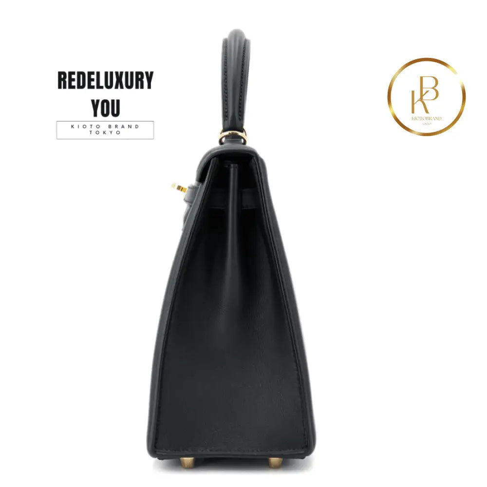 Kelly 25 Sellier Black Swift Ghw (Limited Edition)