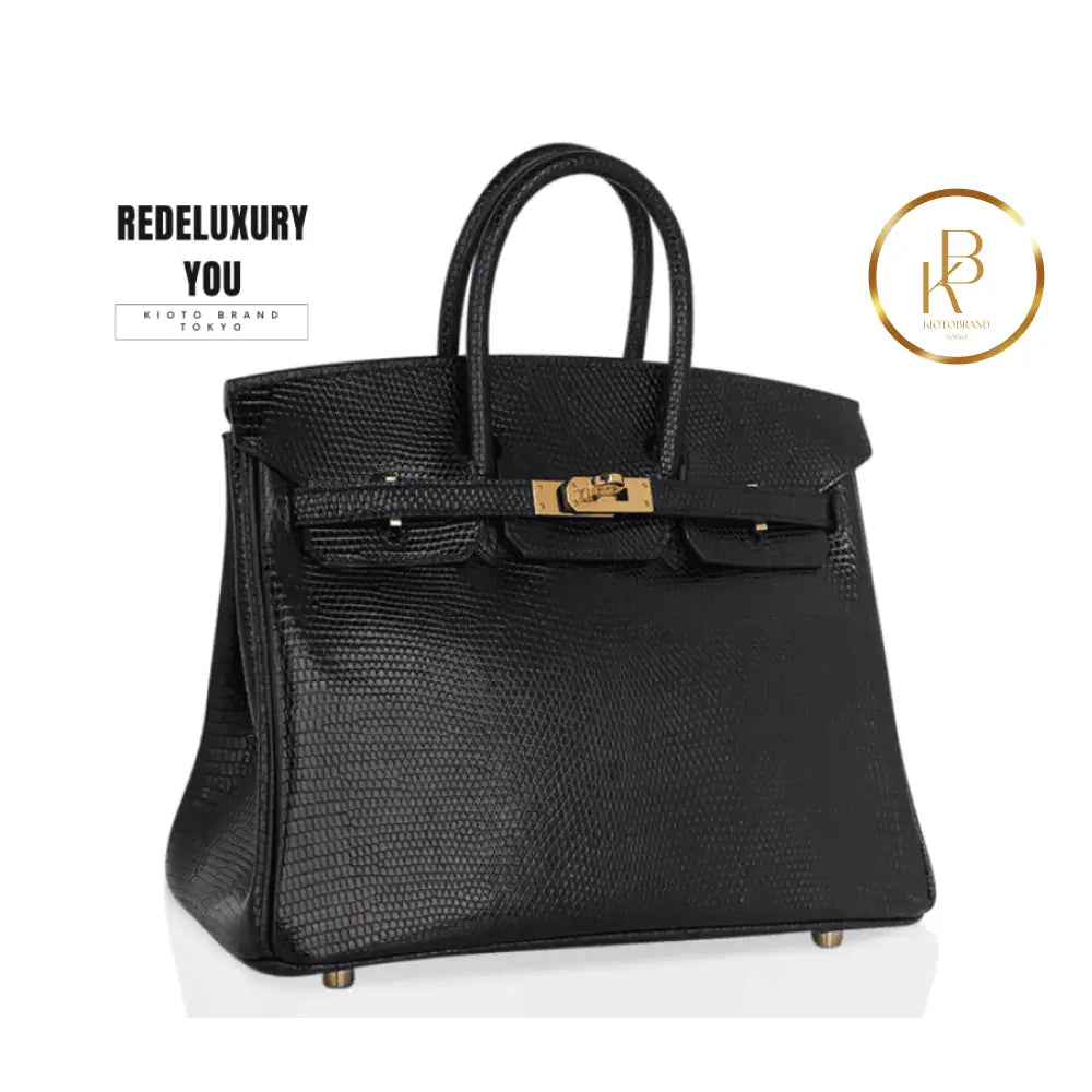 Birkin 25 Black Lizard Gold Hardware (Limited Edition)