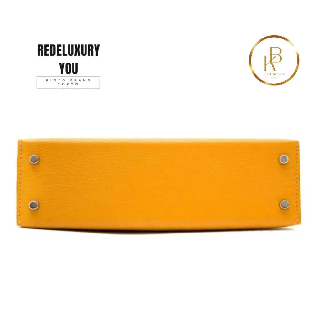 Mini Kelly 20 Moutarde Chevre Bag