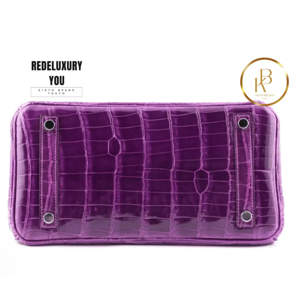 Birkin 25 Violet Niloticus Crocodile