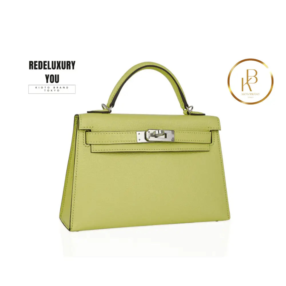 Kelly 20 Mini Sellier Jaune Bourgeon Chevre