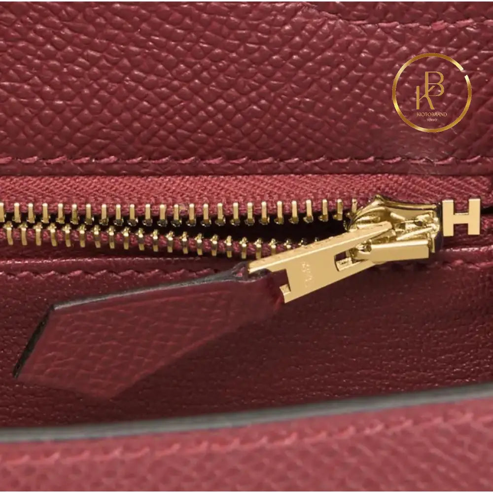 Kelly 25 Rouge H Bordeaux Epsom Sellier