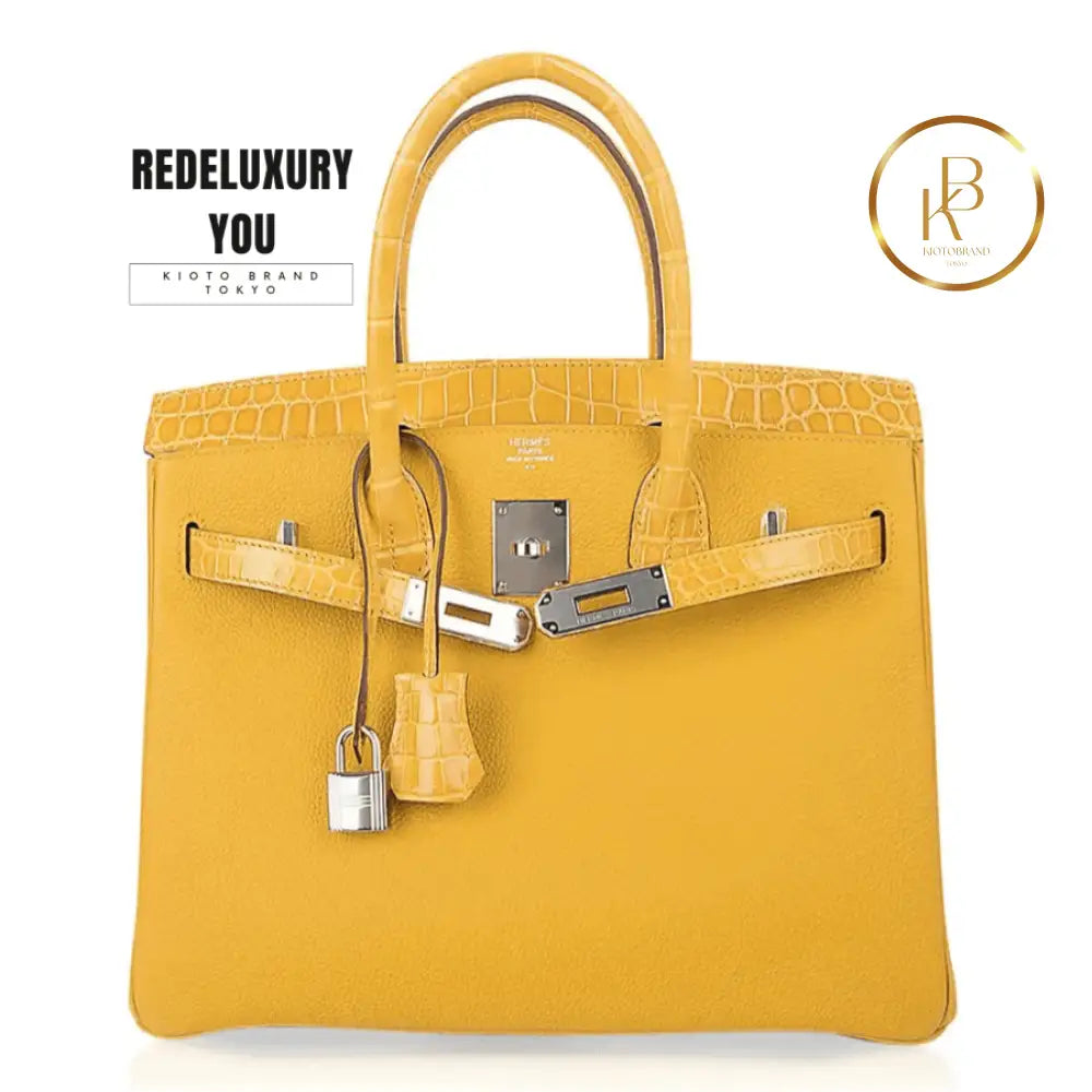 Birkin 30 Jaune Ambre Touch Crocodile