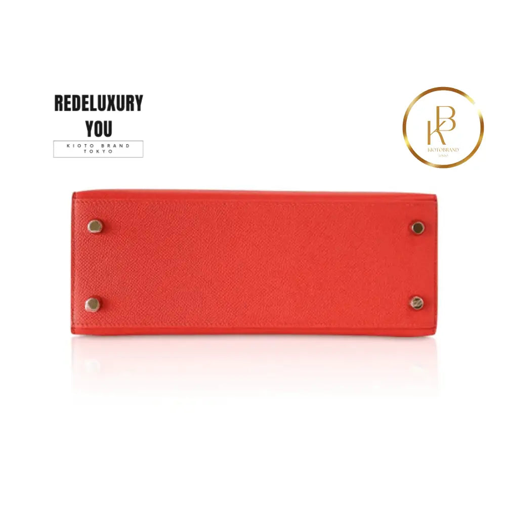 Kelly 25 Sellier Rouge Tomate Red Epsom Leather
