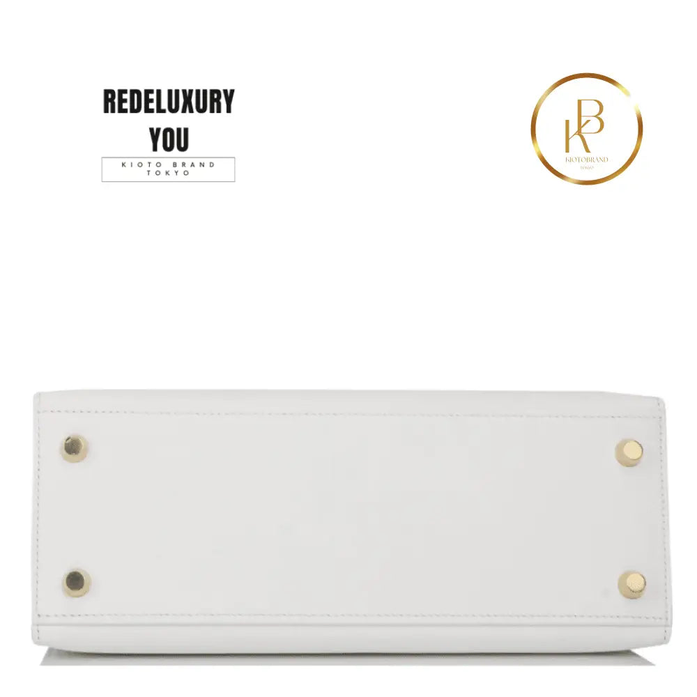 Kelly 25 Sellier White Verso