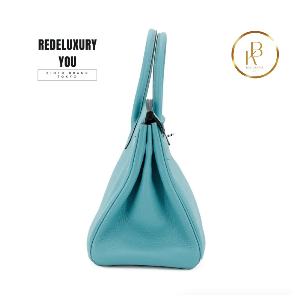 Birkin 30 Retourne Bleu Saint Cyr Clemence