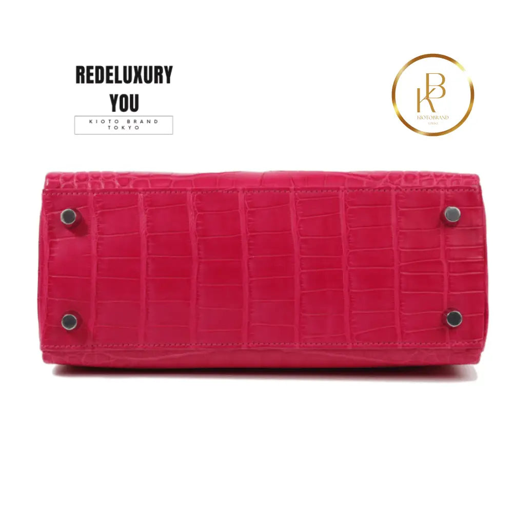 Kelly 25 Framboise Matte Alligator