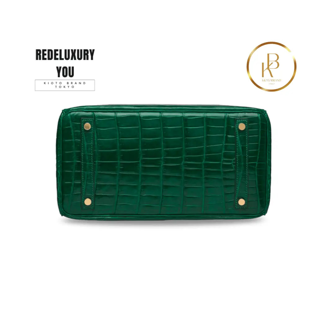 Birkin 30 Shiny Vert Emerald Niloticus Croc