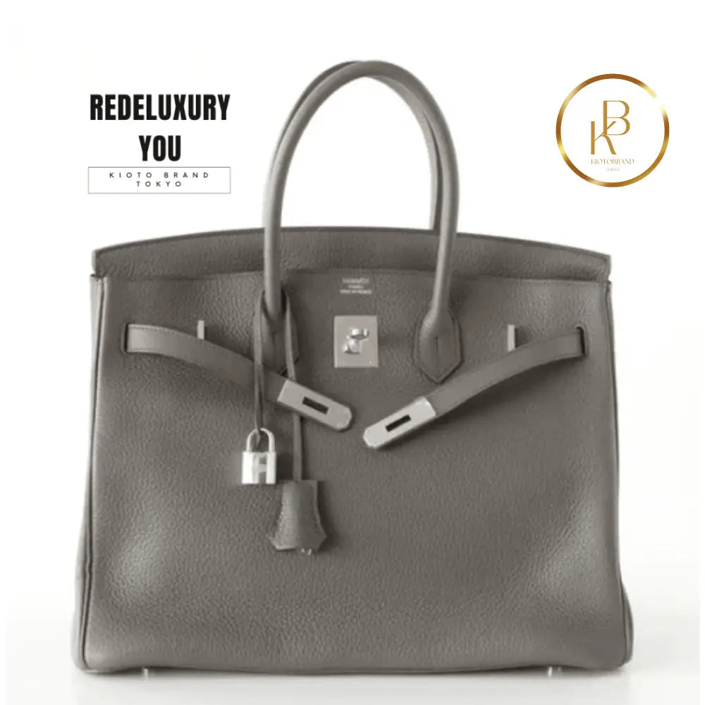 Birkin 35 Gray Etain