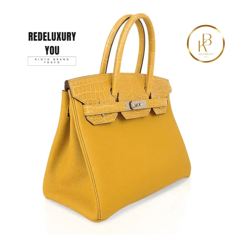 Birkin 30 Jaune Ambre Touch Crocodile