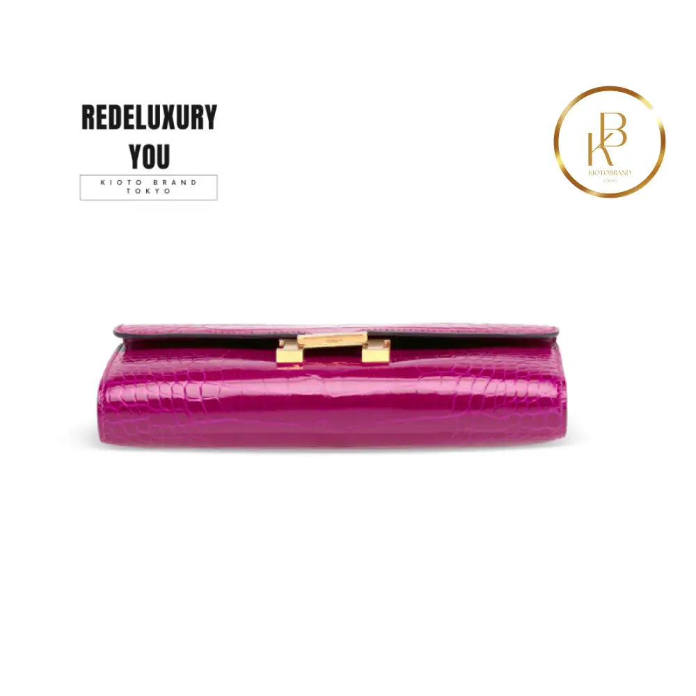 Constance To Go Shiny Rose Pourpre Alligator