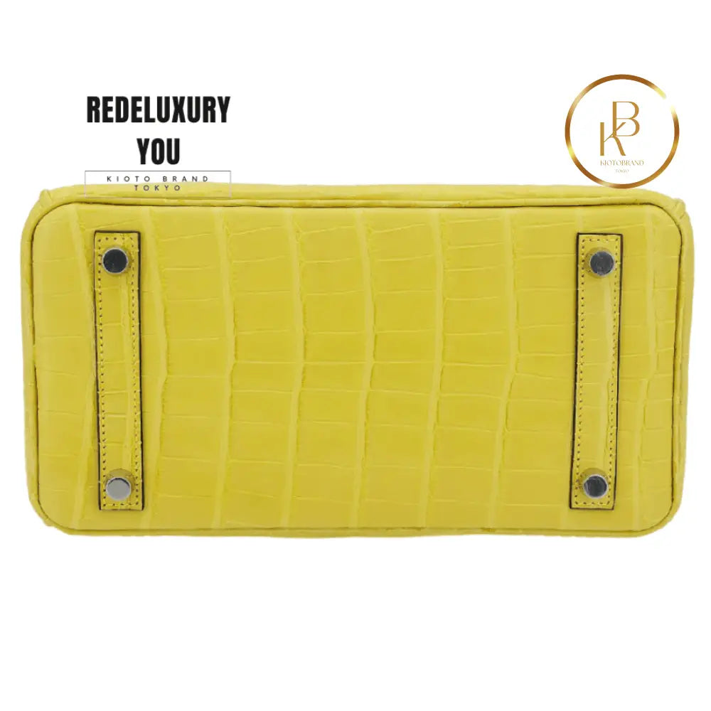 Birkin 25 Mimosa Matte Alligator