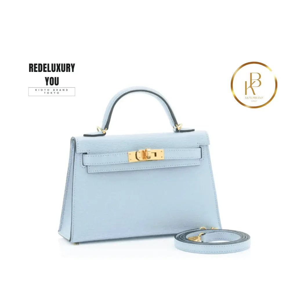 Kelly 20 Mini Blue Brume Vip Gold