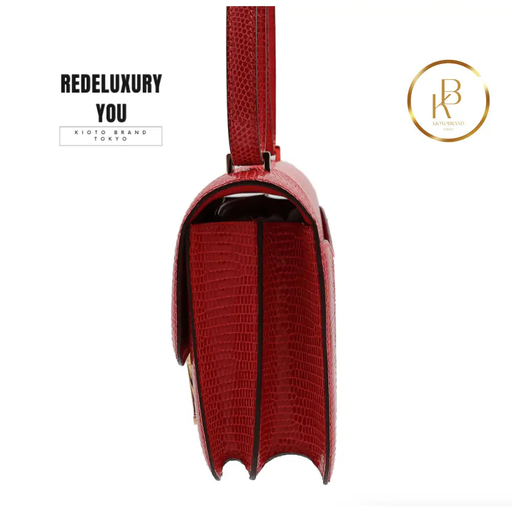 Lizard Constance Iii Mini 18 Rouge Exotique