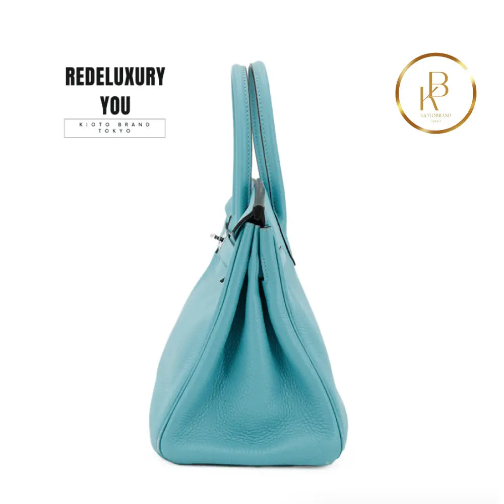 Birkin 30 Retourne Bleu Saint Cyr Clemence