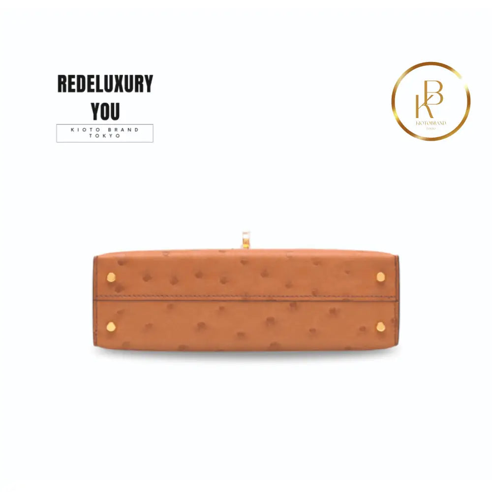 Kelly 20 Mini Ii Cognac Ostrich Ghw