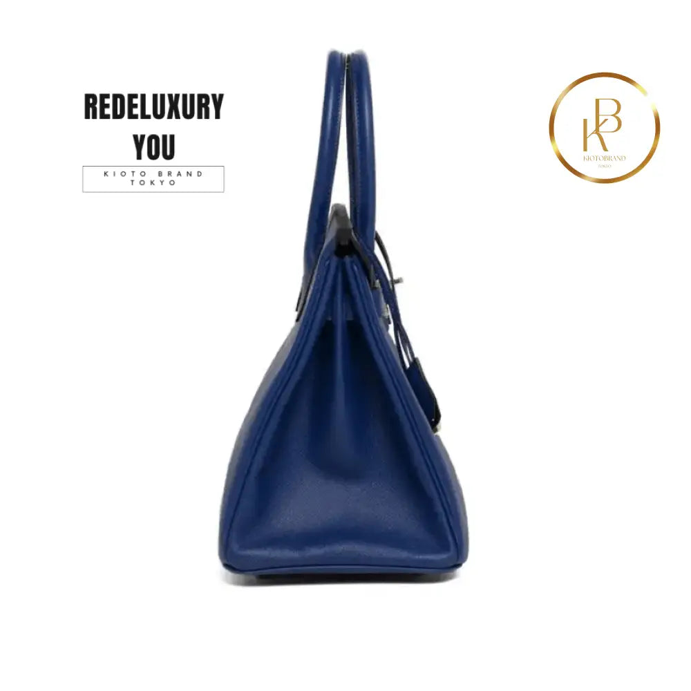 Birkin 30 Blue Electric Gold Hardware