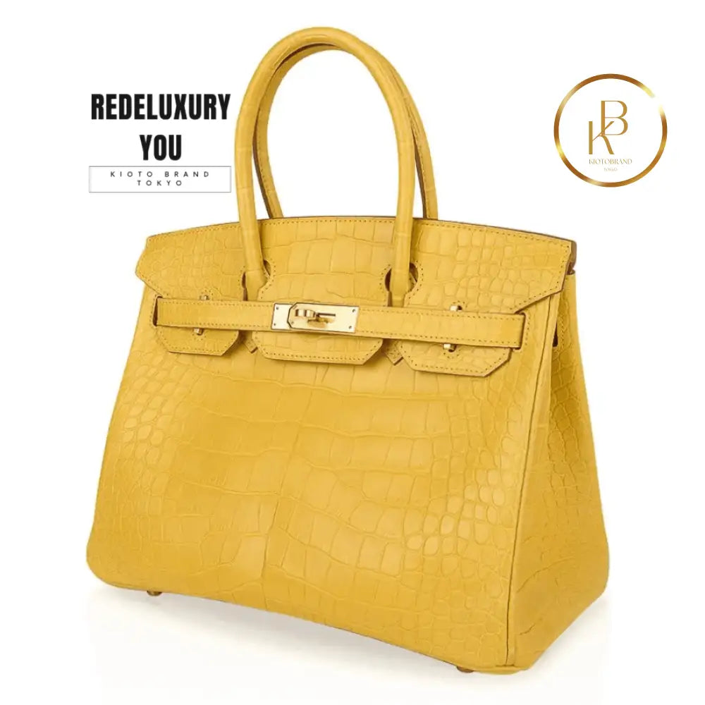 Birkin 30 Mimosa Matte Alligator