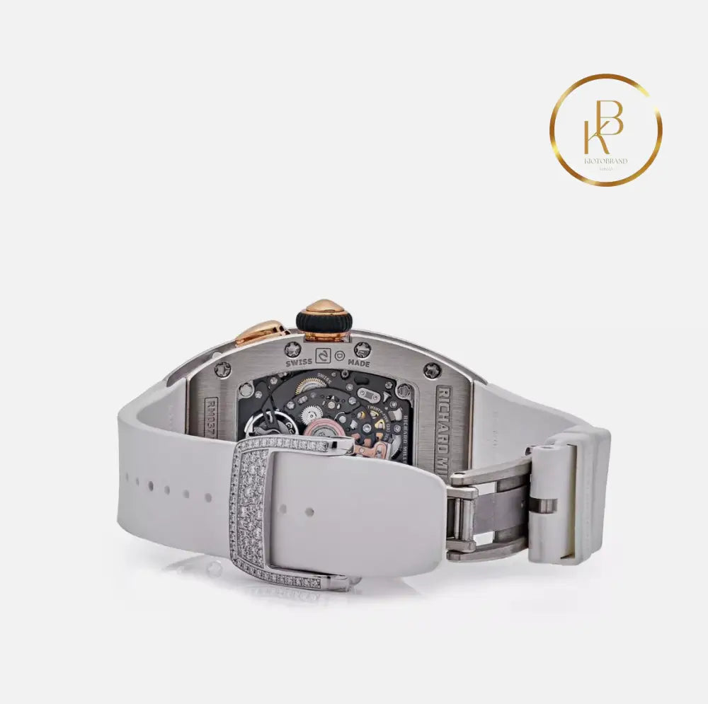 Richard Mille Rm 037 White Gold Snow Diamond Watches