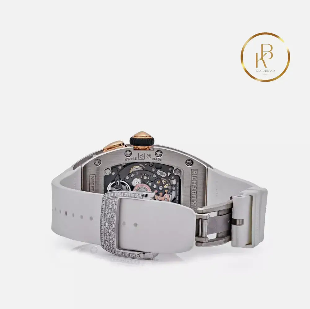 Richard Mille Rm 037 White Gold Snow Diamond Watches