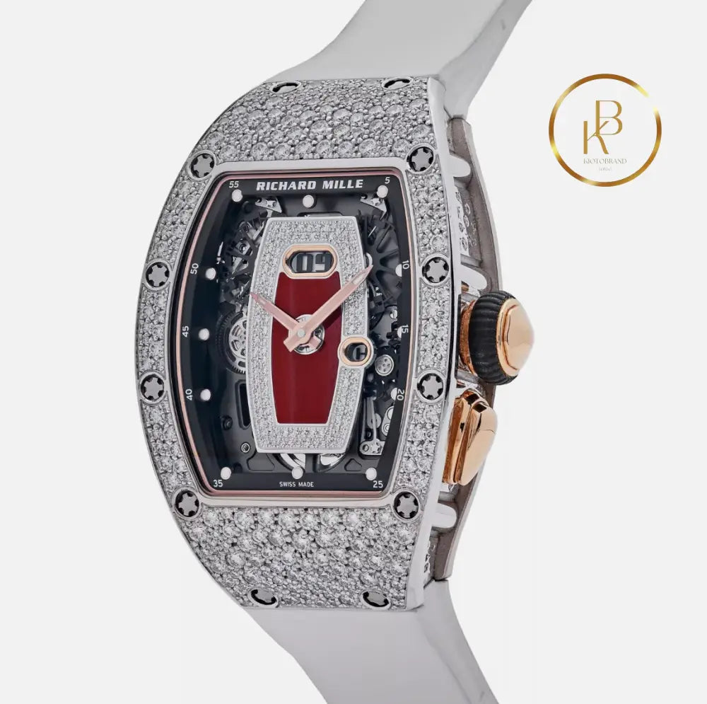 Richard Mille Rm 037 White Gold Snow Diamond Watches