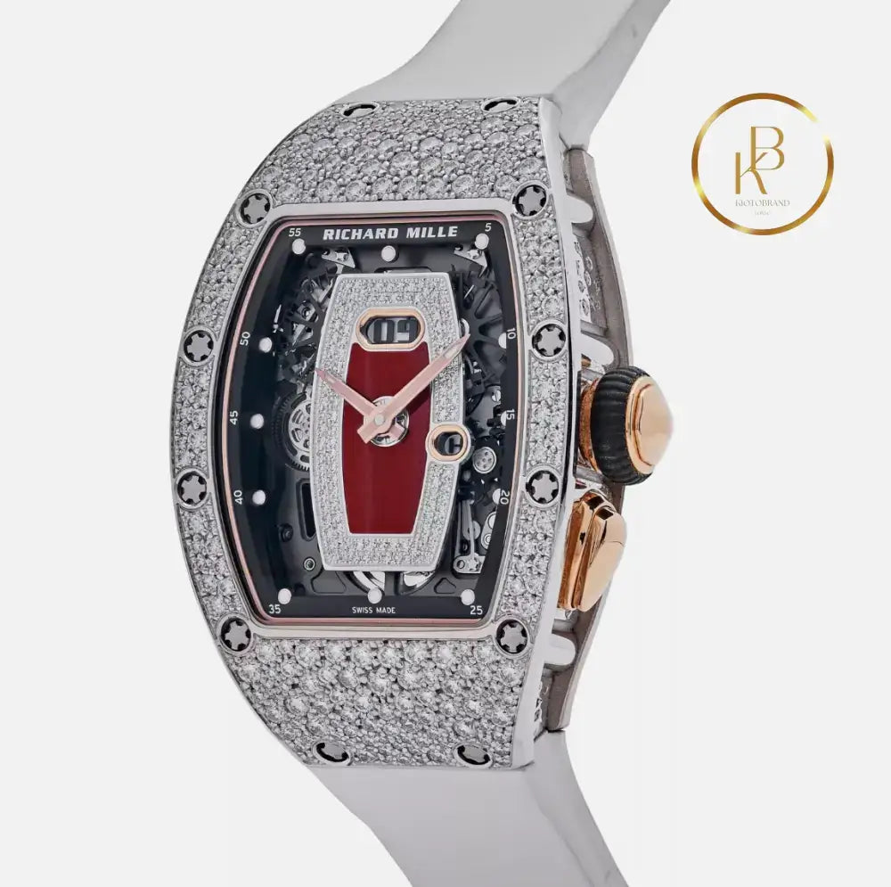 Richard Mille Rm 037 White Gold Snow Diamond Watches