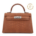Kelly 20 Ii Gold Matte Alligator Handbags