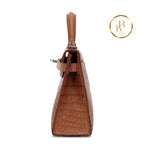 Kelly 20 Ii Gold Matte Alligator Handbags
