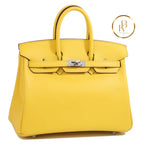 Birkin 25 Jaune De Naples Swift Handbags