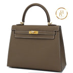 Kelly 25 Sellier Etoupe Epsom Handbags