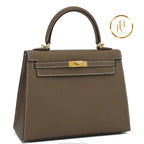 Kelly 25 Sellier Etoupe Epsom Handbags