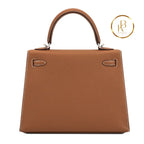 Kelly 25 Sellier Gold Epsom Handbags