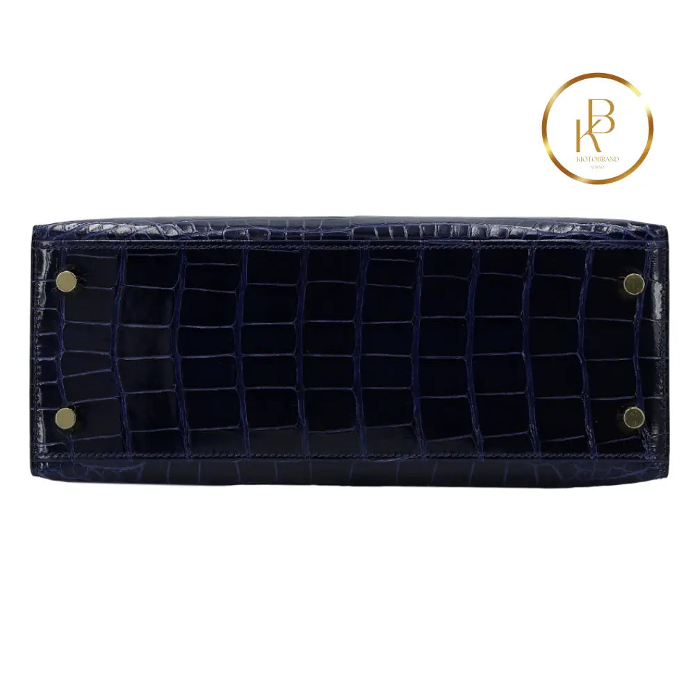 Kelly 25 Sellier Blue Sapphire Alligator Handbags